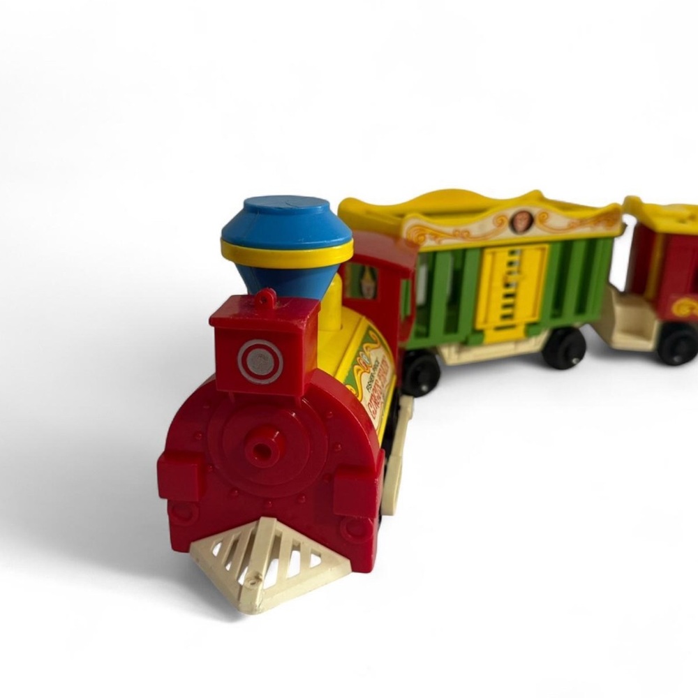 Vintage antique Fisher-Price Red and Yellow Toy Train Engine